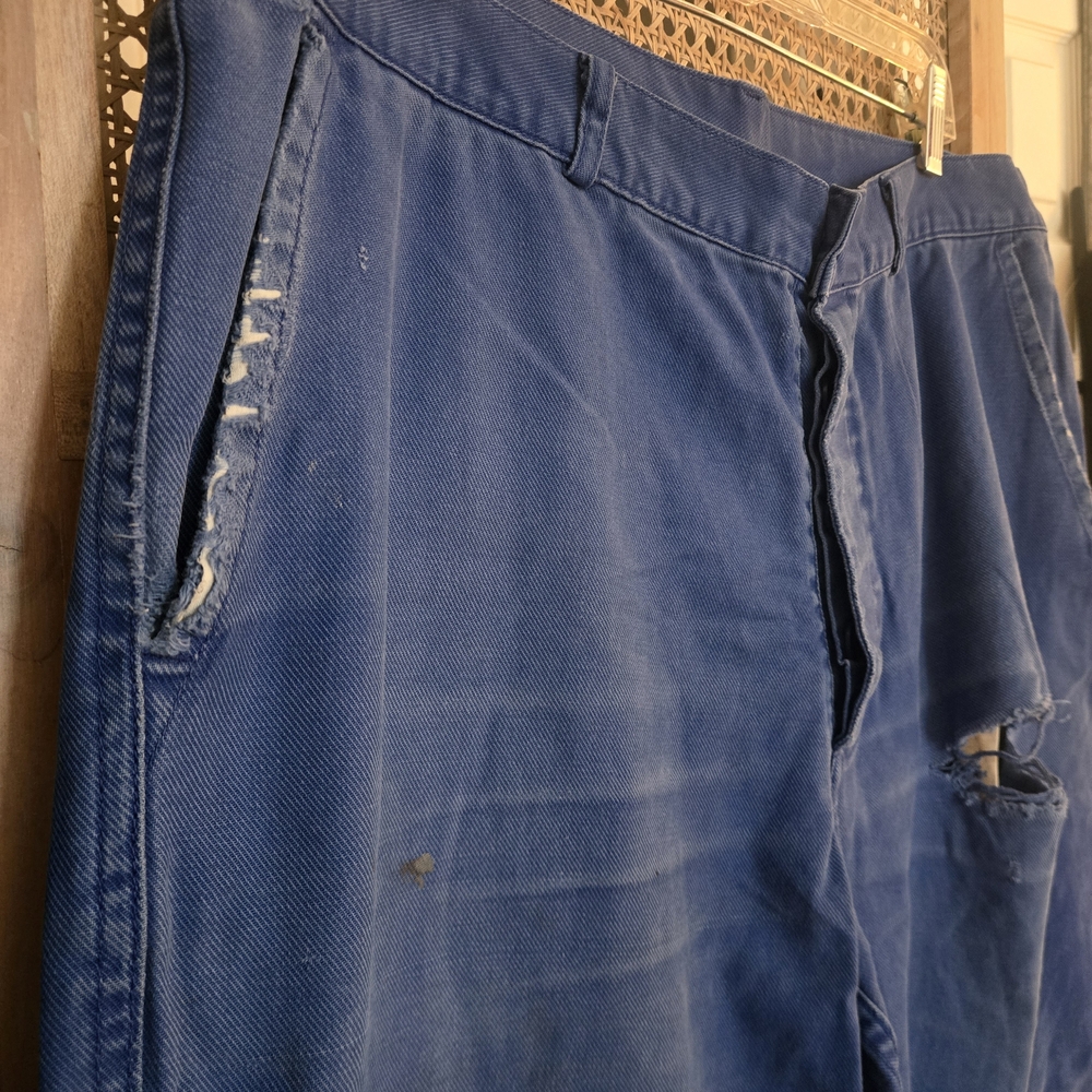 1960s French blue work pants